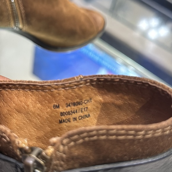 Frye Danica Harness Suede Peep Toe Booties - Picture 6 of 7